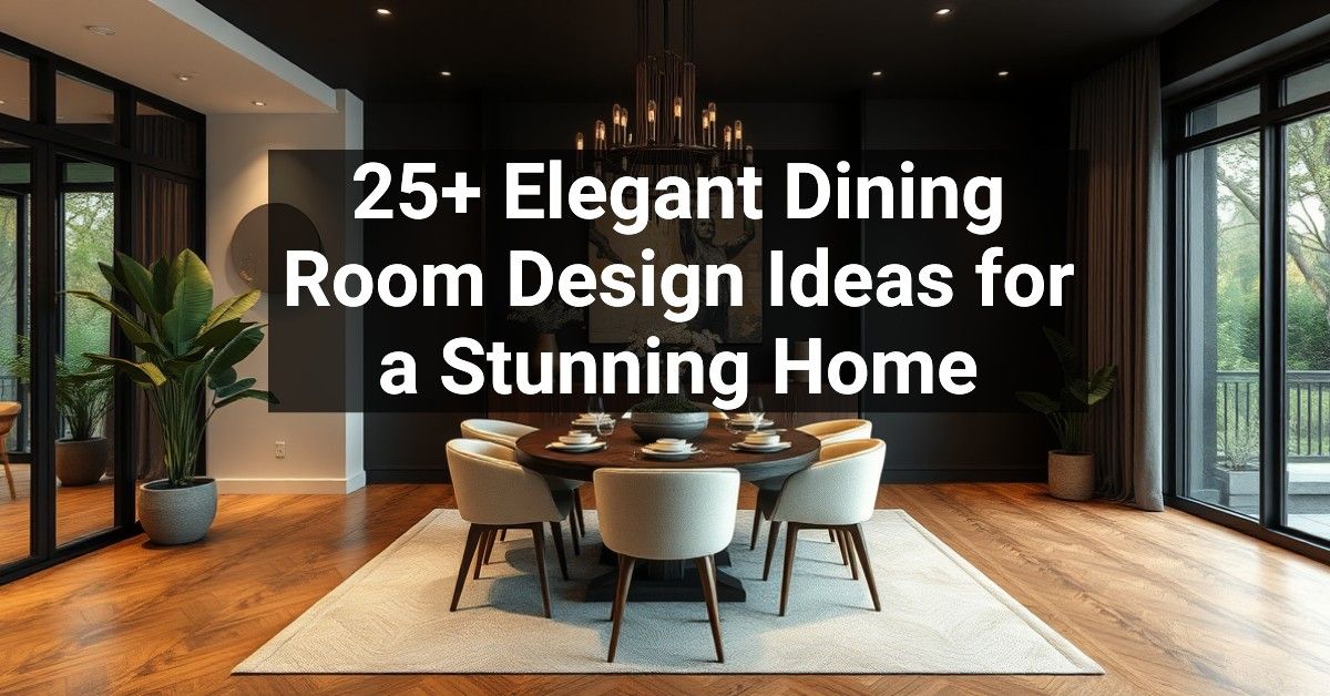 25+ Elegant Dining Room Design Ideas for a Stunning Home